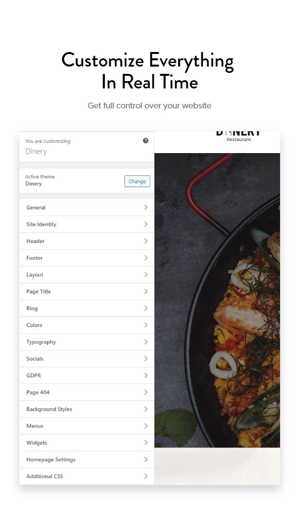 Dinery Food Delivery Tischreservierung Restaurant Elementor WordPress Theme