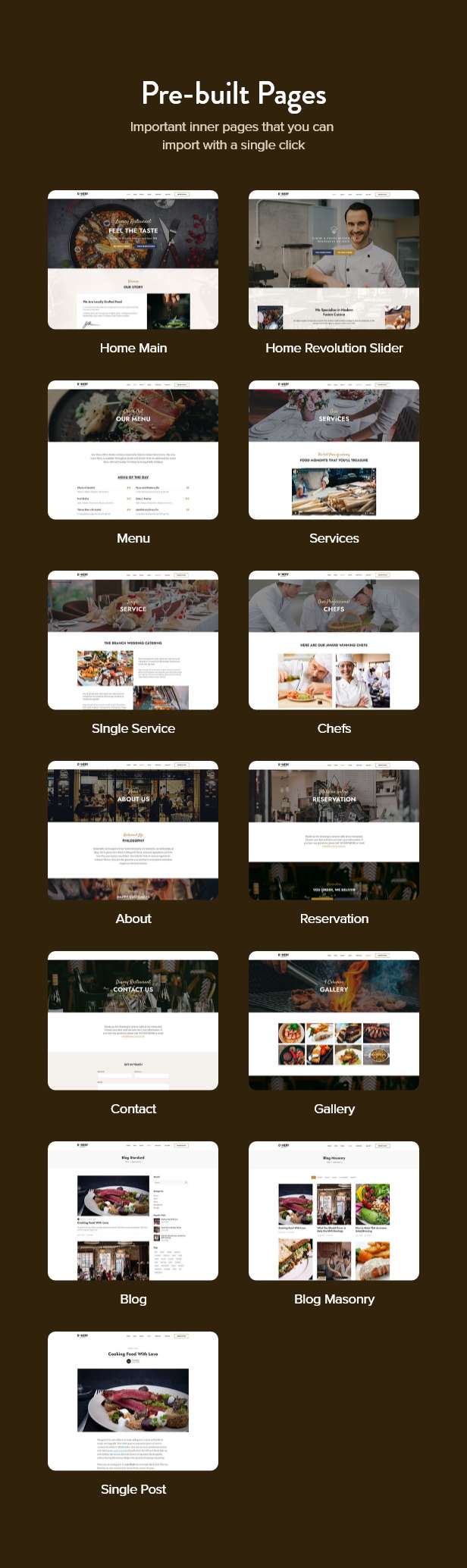 Dinery Food Delivery Tischreservierung Restaurant Elementor WordPress Theme