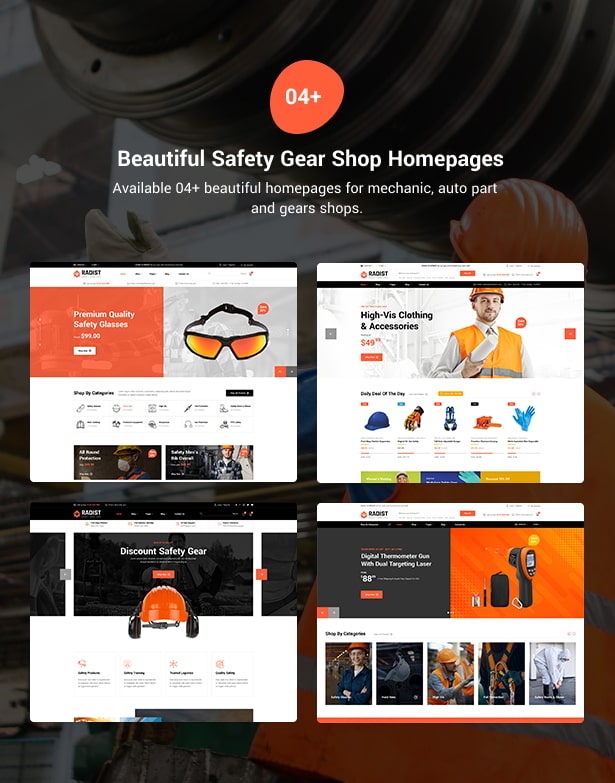 Radist Gear Shop WordPress-Theme