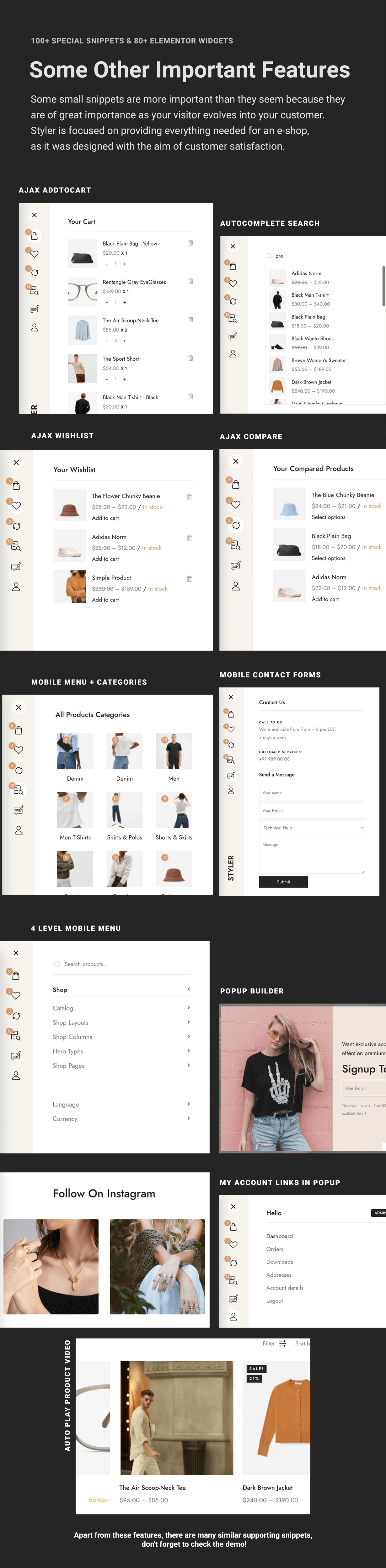 Styler - WordPress WooCommerce Theme Wishlist, Compare, Ajax Addtocart