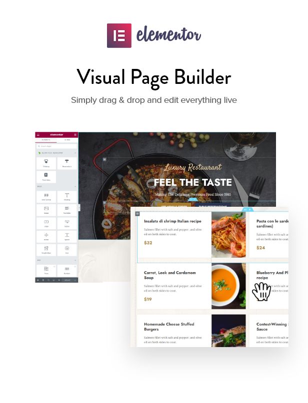 Dinery Food Delivery Tischreservierung Restaurant Elementor WordPress Theme