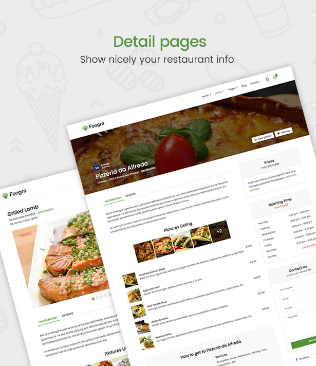 Foogra - WordPress-Thema für Restaurantverzeichnis und -listen - 7