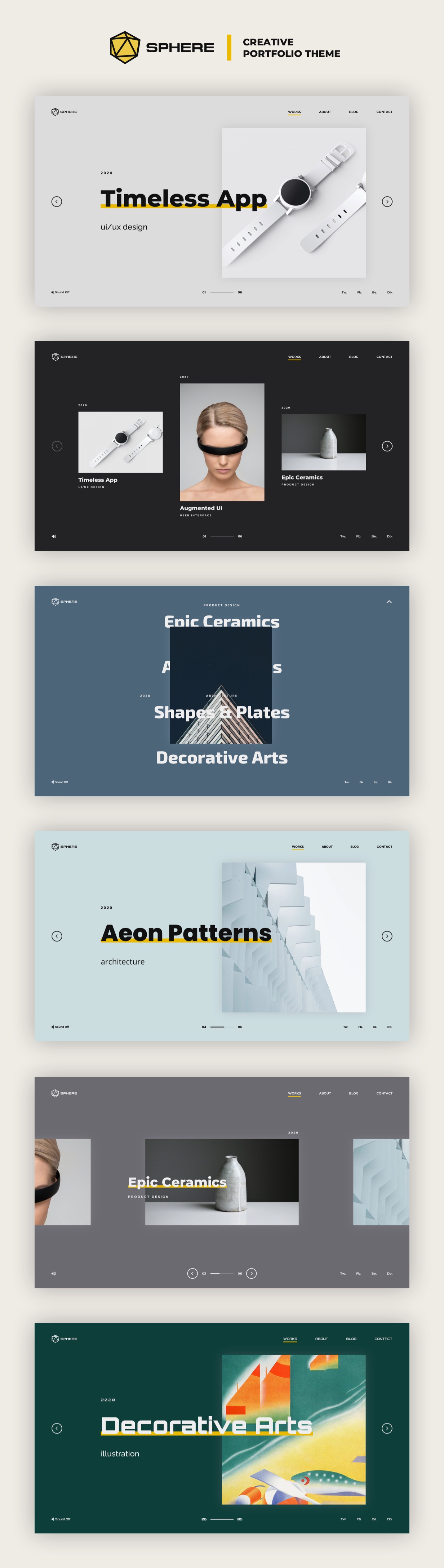 Sphäre – Creative-Portfolio-Thema – 1