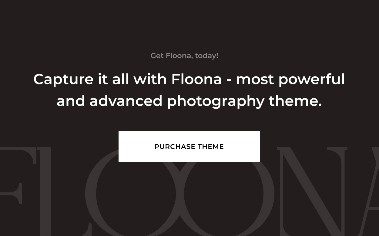Floona - Minimal Photography Theme
