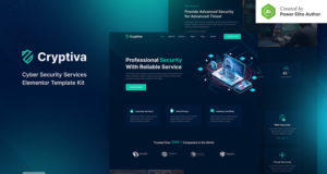 Cryptiva – Elementor-Vorlagenkit für Cybersicherheitsdienste