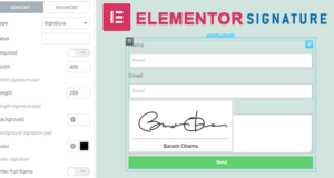 Elementor-Formularsignatur (Formular-Widget)