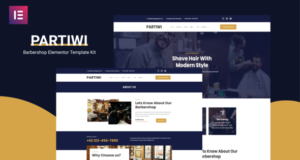 Partiwi – Barbershop Elementor Template-Kit