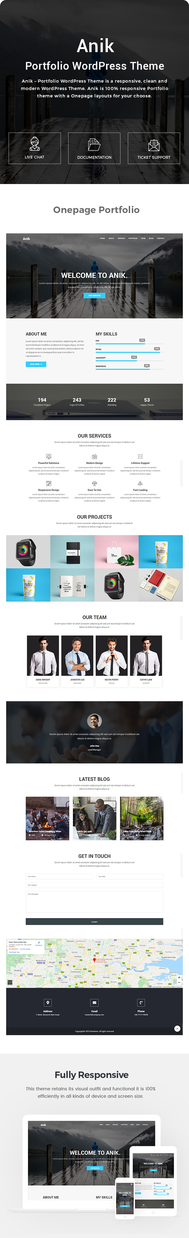 Anik – WordPress-Thema für persönliches Portfolio – 1