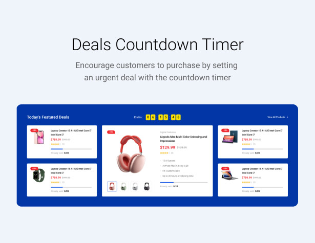 digitaz - Countdown für WordPress-Designangebote für Elektronikgeschäfte