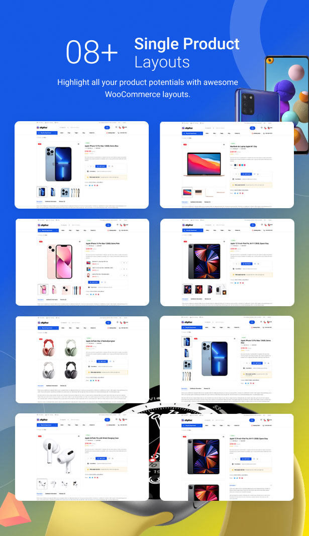 digitaz - Elektronikgeschäft WordPress Theme WooCommerce-Produkte