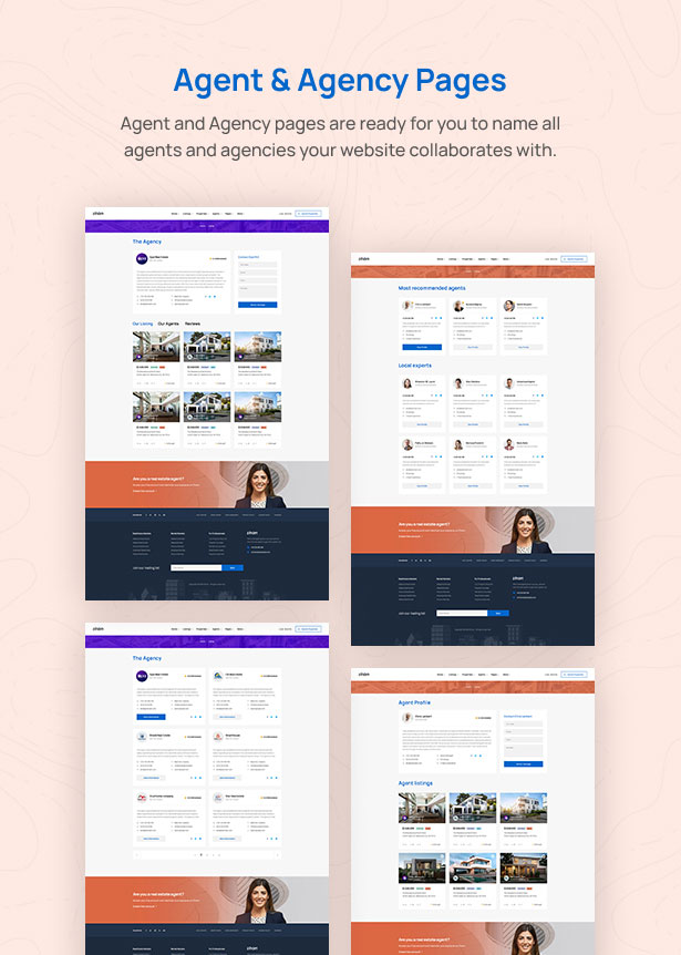 Zihom Real Estate WordPress Theme – Agenturseite