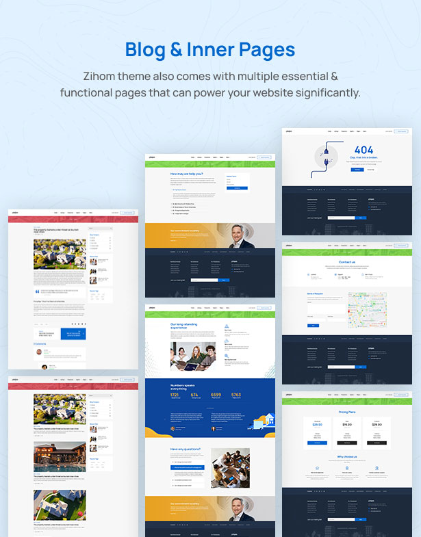 Zihom Real Estate WordPress Theme - Blog-Innenseiten