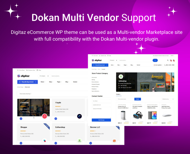 digitaz - WordPress-Theme für Elektronikgeschäfte Dokan Multi-Vendor-Marktplatz
