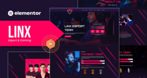 Linx – Esport & Gaming Elementor Template-Kit