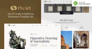 Pixart – Kunst- und Handwerksausstellung Elementor Template Kit