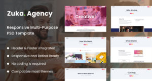 Zuka-Agentur | Creative-Portfolio- und Agentur-Vorlagen-Kit