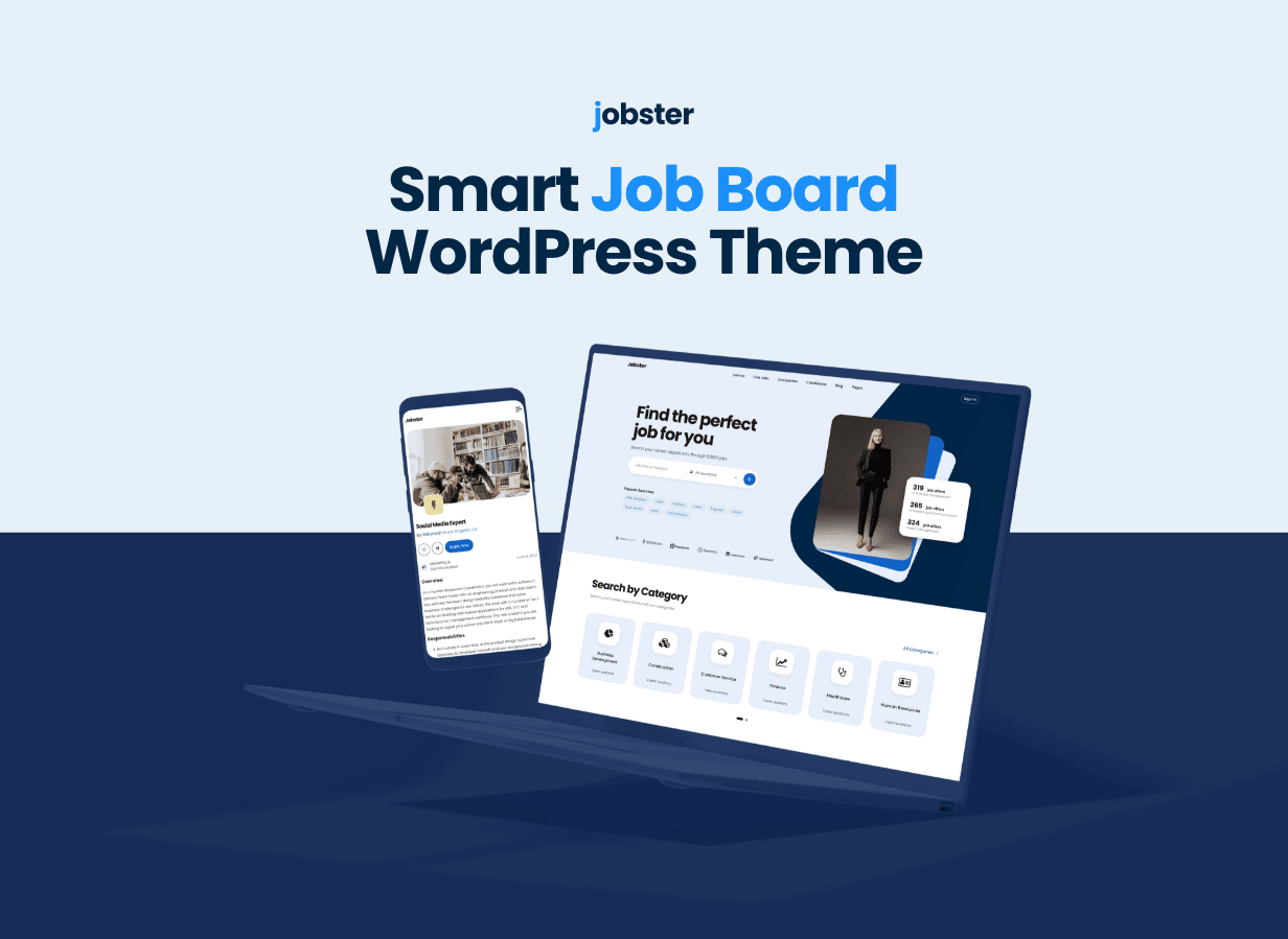 Jobster - Intelligentes Jobbörsen-WordPress-Thema - Einführung