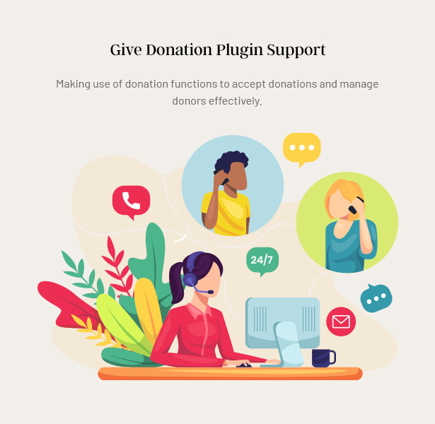 Gainlove Nonprofit WordPress Theme - Give WP Plugin Support