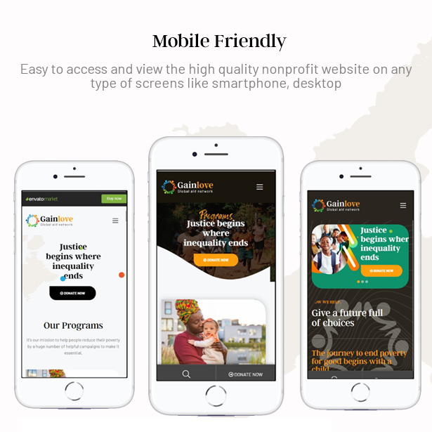 Gainlove Nonprofit WordPress Theme Responsive