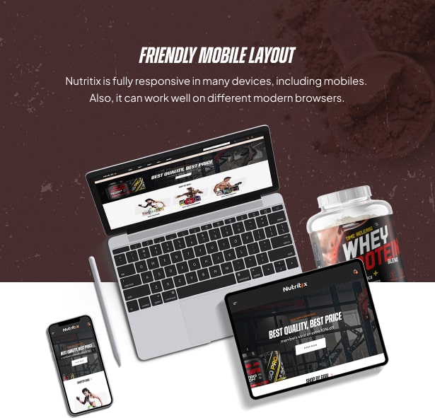 Nutritix - Nahrungsergänzungsmittel WooCommerce Theme responsive