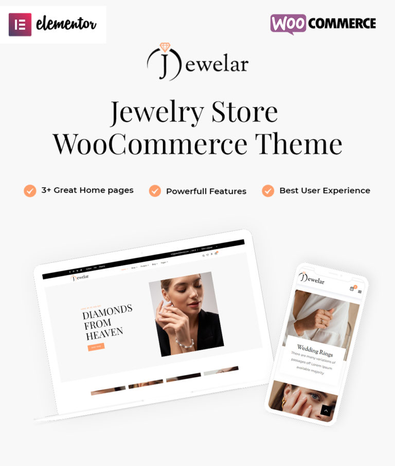 Jewelar – WordPress-Thema für Juweliere
