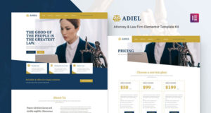 Adiel – Anwalts- und Anwaltskanzlei Elementor Template Kit