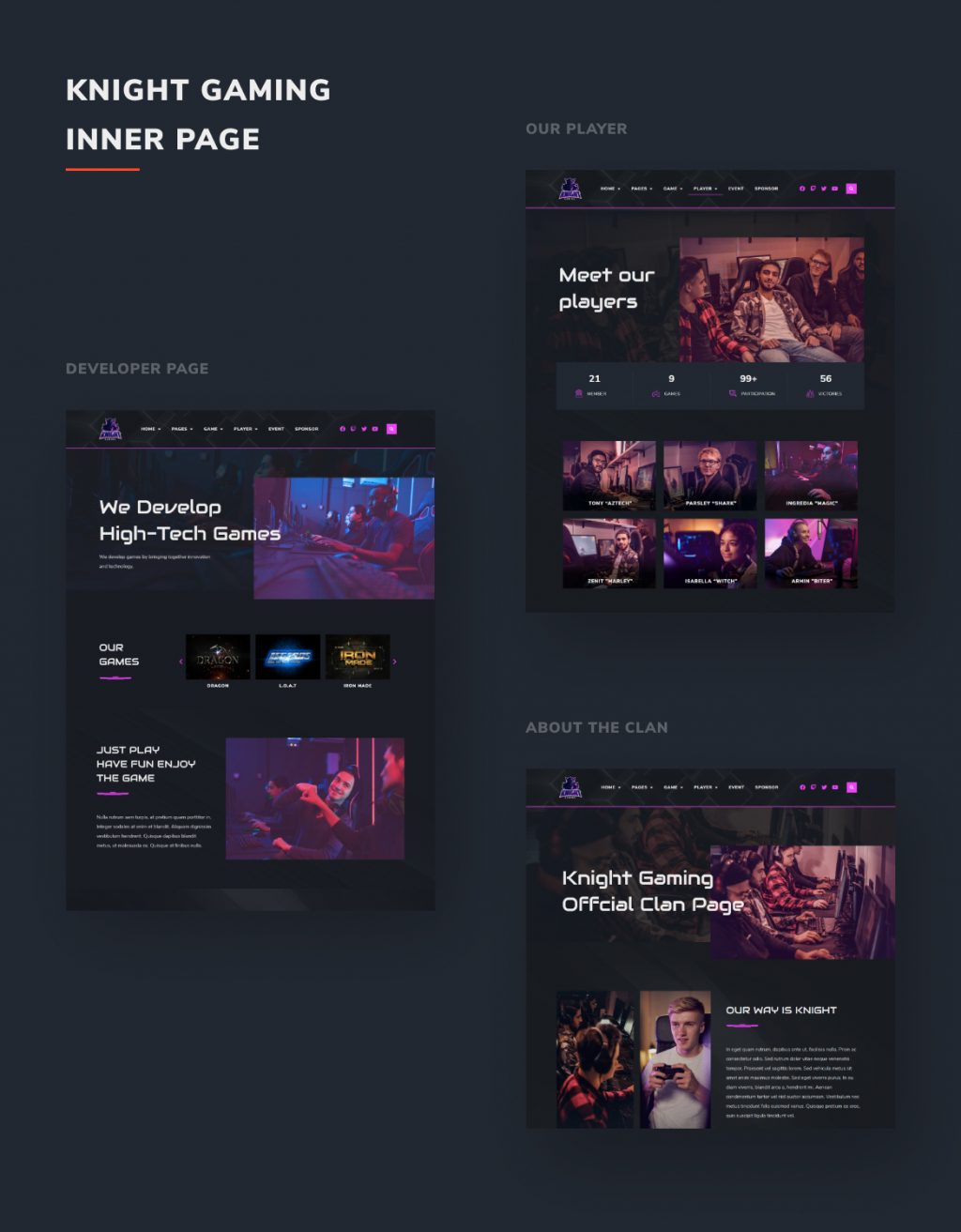 Ritter |  eSports & Gaming Elementor Template-Kit - 2