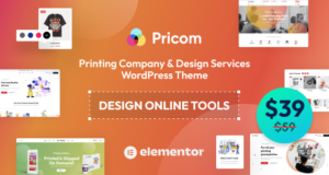 Pricom – WordPress-Vorlage für Druckunternehmen und Designdienste