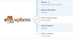 WPForms versteckt Addons