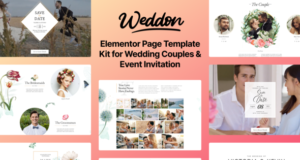 Weddon – Hochzeitseinladung Elementor Template Kit