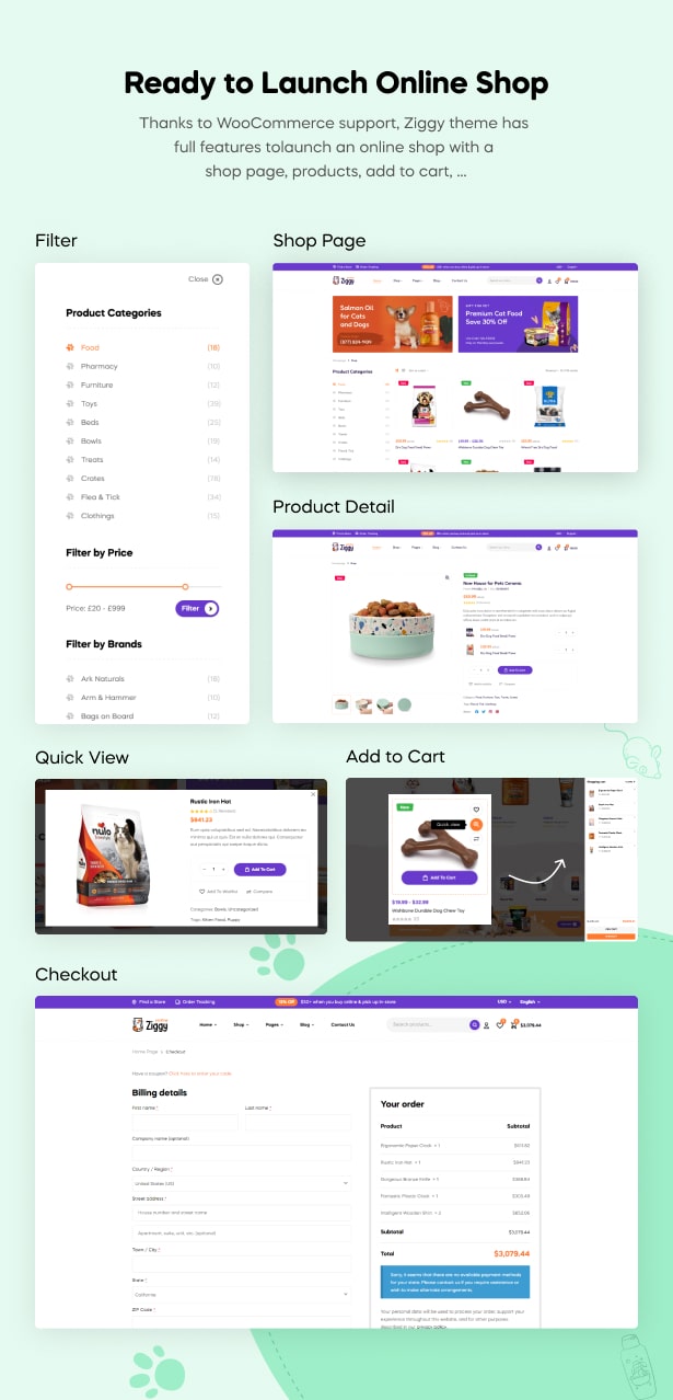 Ziggy Pet Shop WordPress-Theme