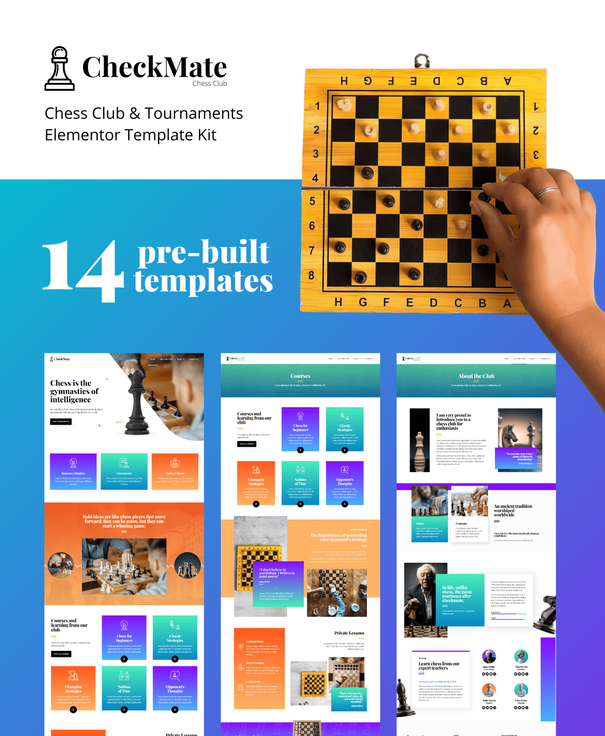 CheckMate - Schachclub & Turniere Elementor Template Kit - 1
