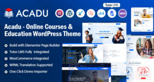 Acadu – WordPress-Layout für Online-Kurse und Bildung