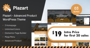 Plazart – Baumaschinen-WordPress-Thema