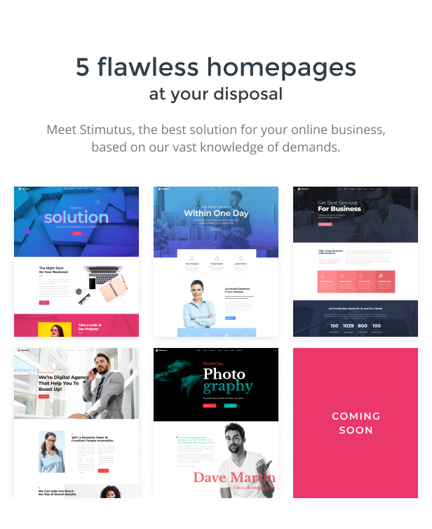Stimutus - Creative Multihome Elementor Based WordPress Theme