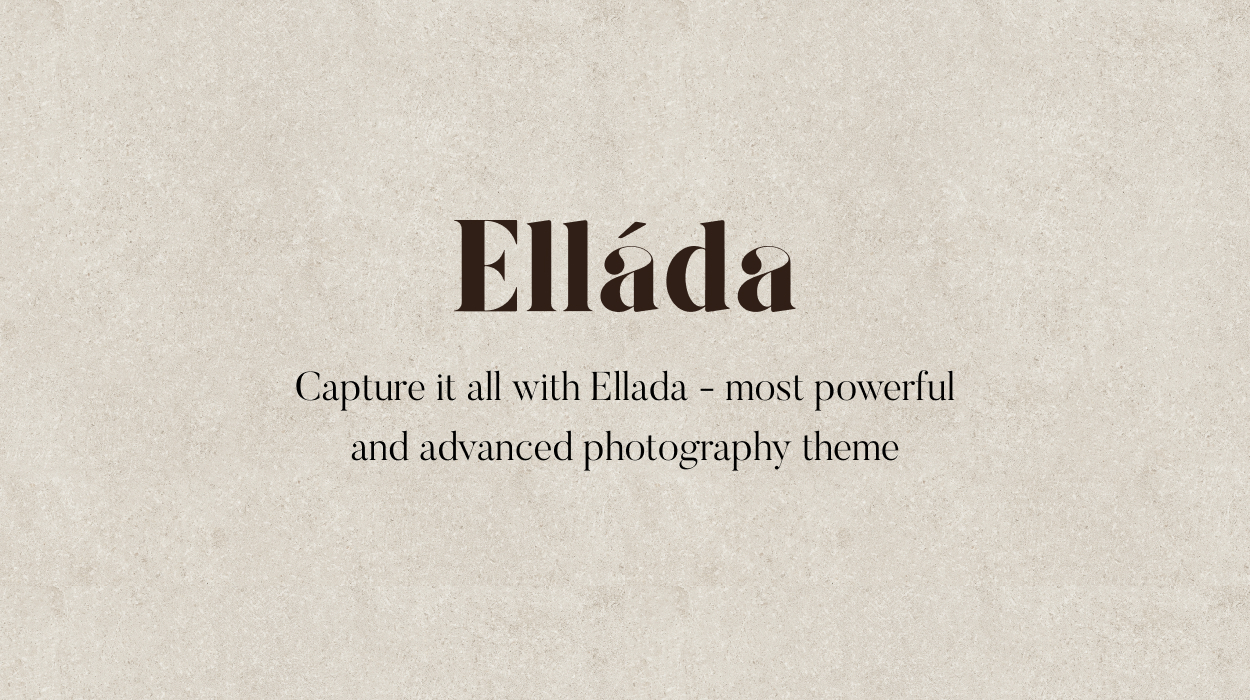 Ellada - Elegant Photography Theme