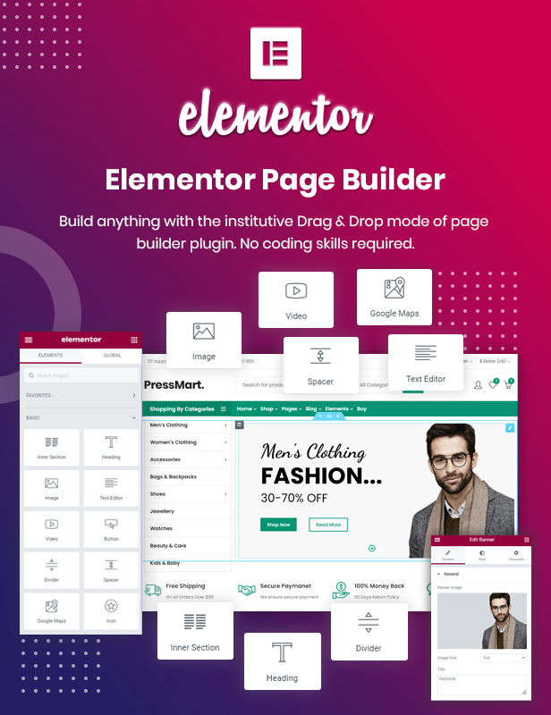 PressMart mit Elementor Page Builder