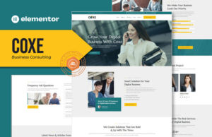Coxe – Unternehmensberatung Elementor Template Kit