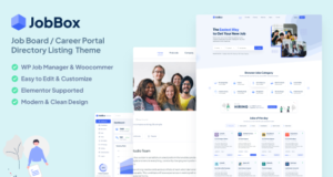 JobBox – WordPress-Vorlage für Stellenbörsen-Rekrutierungsagenturen