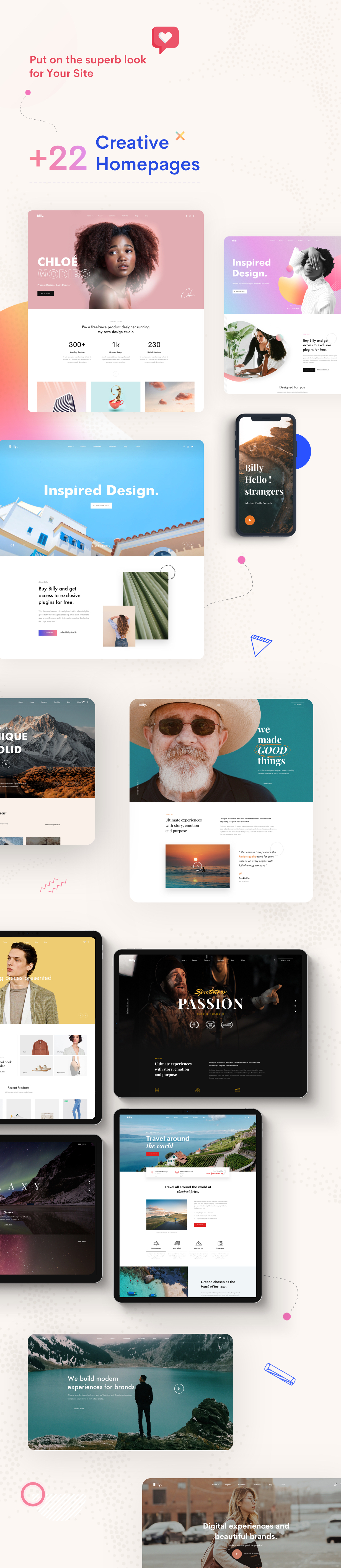 kreative Mehrzweck-Homepage