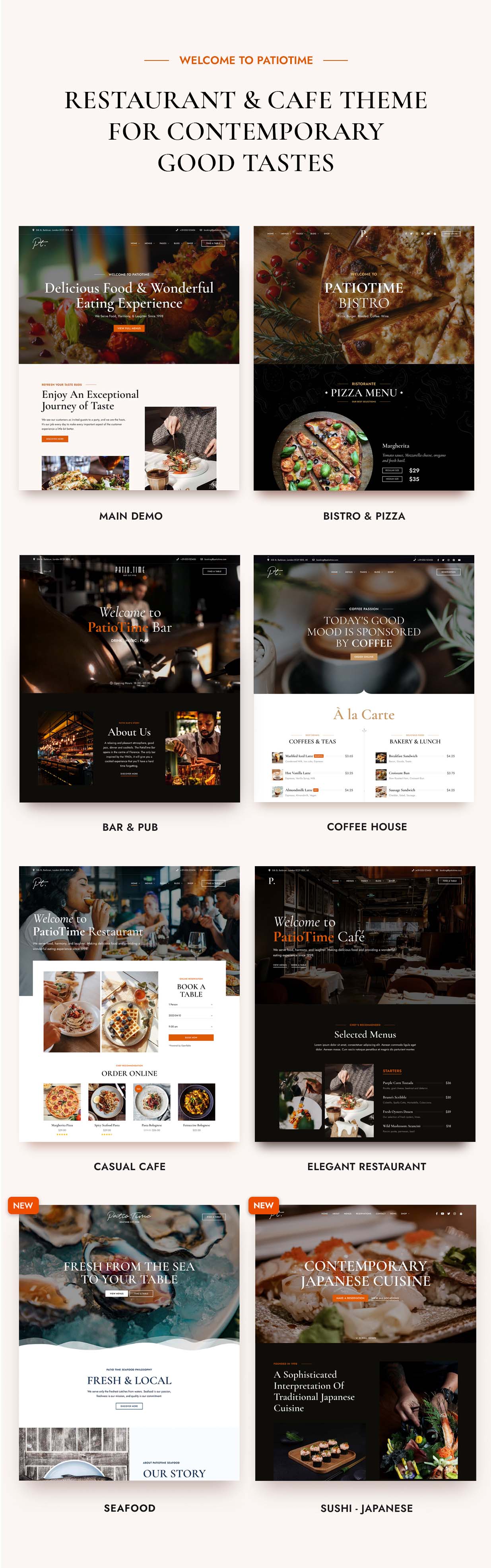 PatioTime - Restaurant-WordPress-Theme.