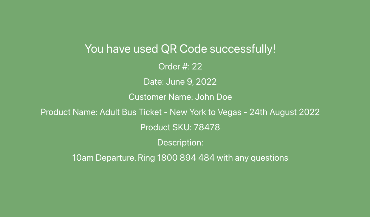 Gültiges QR-Code-Event-Ticket