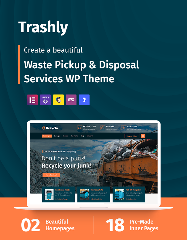Abfallabholung und Entsorgungsdienste WordPress Theme
