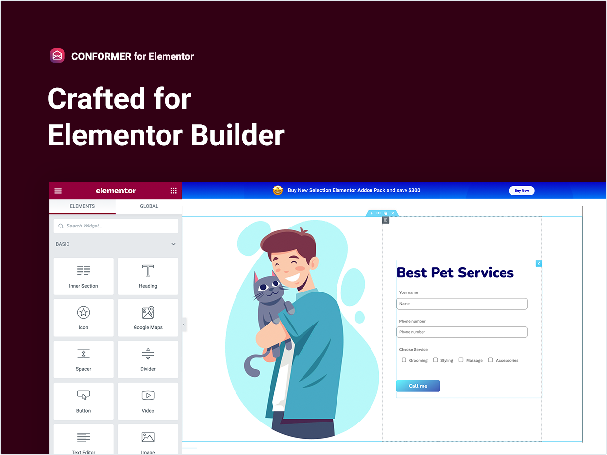 Hergestellt für Elementor Builder