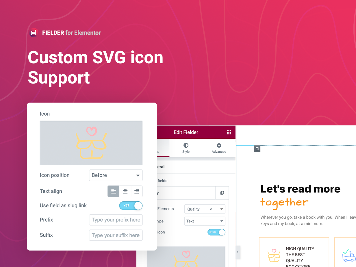 Unterstützung für benutzerdefinierte SVG-Symbole