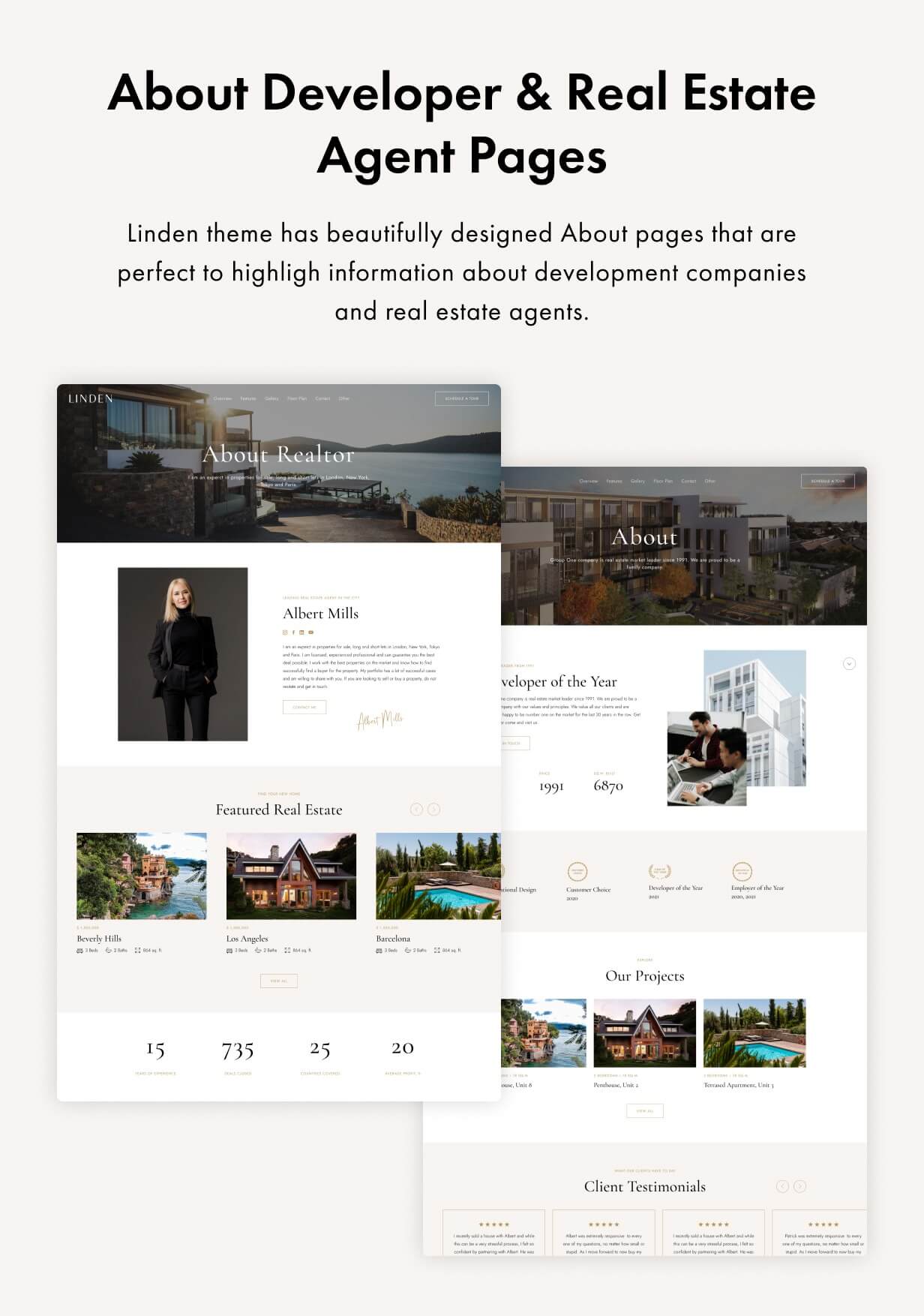 Linden WordPress Theme Präsentationsbild