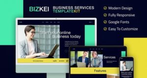 Bizkei | Geschäft & Dienstleistungen Elementor Template Kit