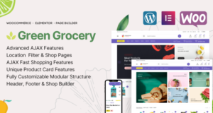 Green Grocery – Grocery Store Elementor WooCommerce Layout