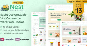 Nest – Lebensmittelgeschäft WooCommerce WordPress Template