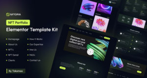 Nftopia – NFT-Portfolio-Elementor-Pro-Vorlagen-Kit